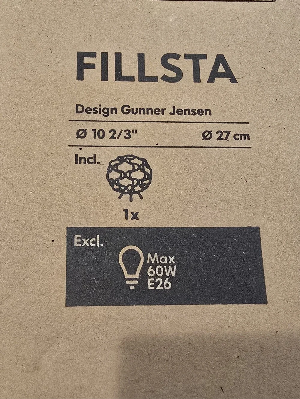 Vintage IKEA Gunner Jenson Fillsta Table White Shade Light Accent